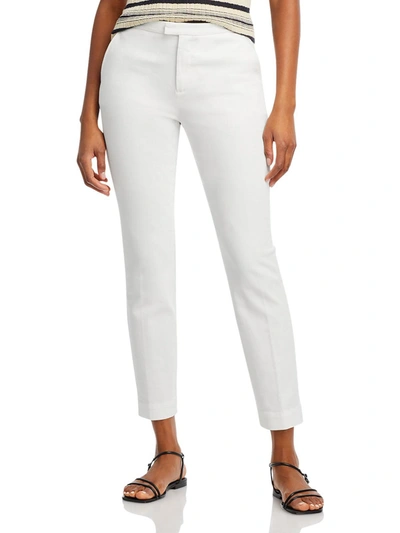 Atm Anthony Thomas Melillo Womens Slim Cropped Ankle Pants In White