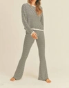 Miou Muse Sweater Knitted Pants In Black/white In Multi