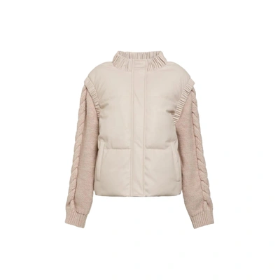 Unreal Fur Barcelona Puffer Jacket In Beige