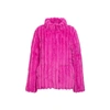 UNREAL FUR RECURRENCE PUFFER IN FUCHSIA