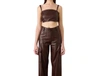OSCAR THE COLLECTION KHLOE TOP IN BROWN