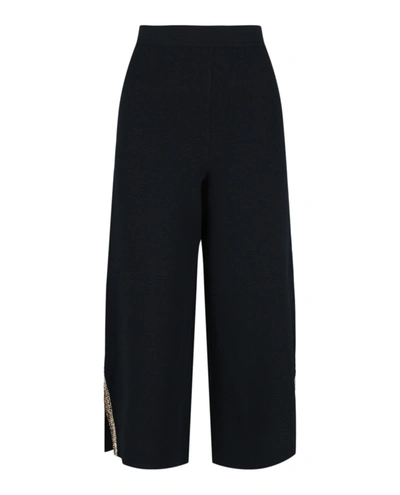 Stella Mccartney Embellished Cropped Pants In Black