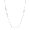 Simona Sterling Silver Paperclip Necklace In Silver