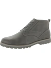 DR. SCHOLL'S SHOES LANCER MENS FAUX LEATHER WORK ANKLE BOOTS