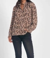 Shop Elan L/s Ruffle Collar In Beige