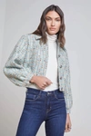 L Agence Bridges Tweed Jacket In Multi