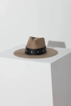 Janessa Leone Bennett Structured Wool Fedora In Grey