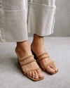 ALOHAS INDIANA BROWN SUEDE SANDALS