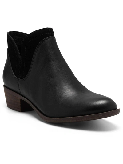 Lucky Brand Braffer Womens Leather Chelsea Boot Ankle Boots In Black