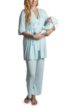 EVERLY GREY ANALISE DURING & AFTER 5-PIECE MATERNITY/NURSING SLEEP SET