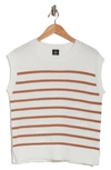 BOBEAU STRIPE SLEEVELESS SWEATER