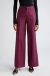 L AGENCE LIVVY HOUNDSTOOTH WOOL BLEND TROUSERS