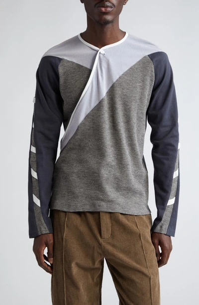 Kiko Kostadinov Grey Remus Long Sleeve T-shirt In Ash Grey / Powder