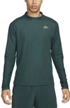 Nike Men's Trail Dri-fit Long-sleeve Running Top In Green