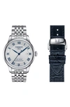 Tissot Men's Swiss Automatic Le Locle Powermatic 80 Stainless Steel Bracelet Watch 39mm In Silver