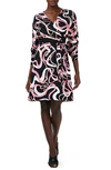 DIANE VON FURSTENBERG MIKAH LONG SLEEVE WRAP DRESS