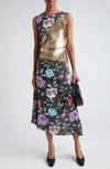 PUPPETS AND PUPPETS MOTHER FLORAL SEQUIN MIDI DRESS