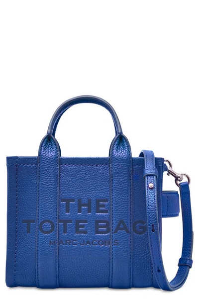 Marc Jacobs The Leather Mini Tote 手提包 In Blue