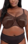 Goddess Yvette Full Figure Molded Underwire Bra In Chocolate