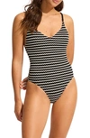 SEAFOLLY MESH EFFECT ONE-PIECE SWIMSUIT