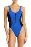 BONDEYE SPLICE MARA ZIP-UP ONE-PIECE SWIMSUIT