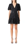 ENDLESS ROSE ENDLESS ROSE SEQUIN LACE FIT & FLARE MINIDRESS