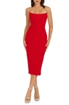 Dress The Population Cosette Strapless Corset Dress In Rouge