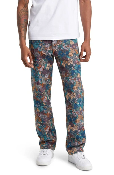 Billionaire Boys Club Monstera Floral Jacquard Trousers In Sage Brush