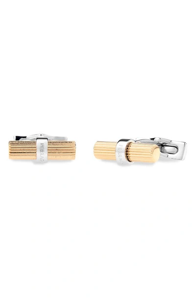 Ferragamo Man Branded Cufflinks In Gold