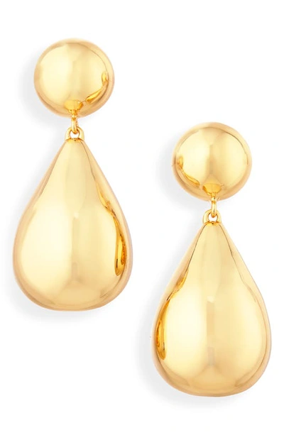 Lele Sadoughi Small Dome Pearly Teardrop Earrings In Gold