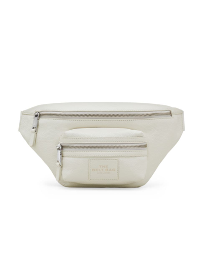 Marc Jacobs The Leather Belt Bag In Cotton Silver