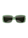 Gucci Gg Plastic Rectangle Sunglasses In Green
