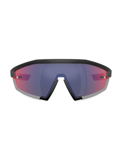 Prada Men's  0ps 03zs 144mm Sunglasses In Matte Black Red Mirror