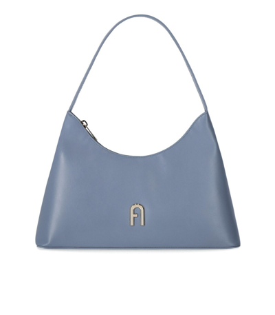 Furla Diamante Logo-plaque Shoulder Bag In Light Blue