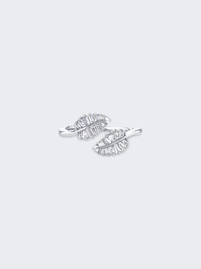 Anita Ko Small Palm Leaf Diamond Ring In White