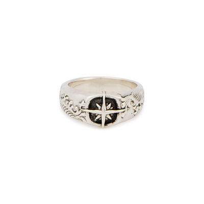 Clocks And Colours High Tide Engraved Sterling Silver Ring