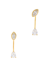 ANISSA KERMICHE NEWLY WEDS GOLD VERMEIL DROP EARRINGS