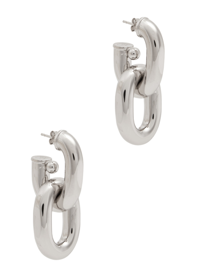 Rabanne Paco  Xl Link Hoop Earrings, Hoop Earrings, Silver In Metallic