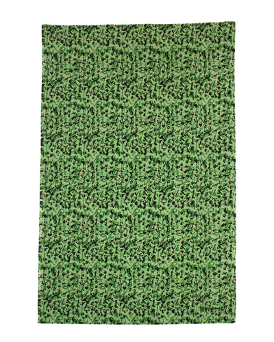Via Como Tony Duquette Spinach Leopard Wool Area Rug In Multicolor