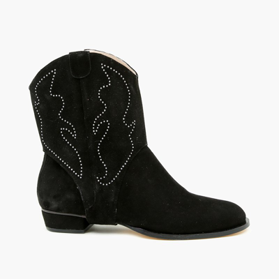 Alterre Women's Black Suede Oakley Chelsea Boot In Black