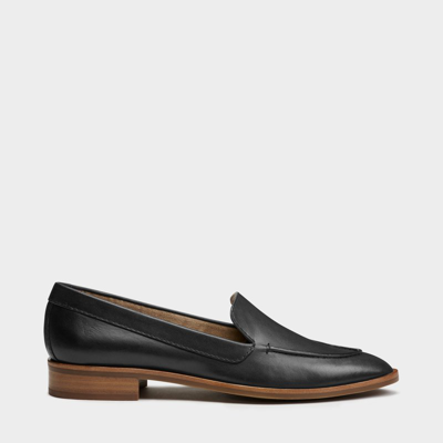 Aerosoles East Side Womens Leather Comfort Loafers In Black Leather