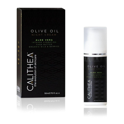 Calithea Skincare Olive Oil & Aloe Vera Night Cream In White