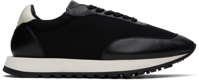 The Row Owen Runner Sneakers In Black,white,black