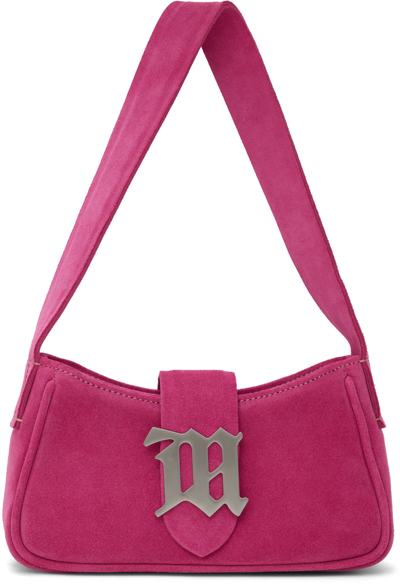 Misbhv Pink Suede Mini Bag In Fuchsia