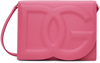 DOLCE & GABBANA PINK LOGO CROSSBODY BAG