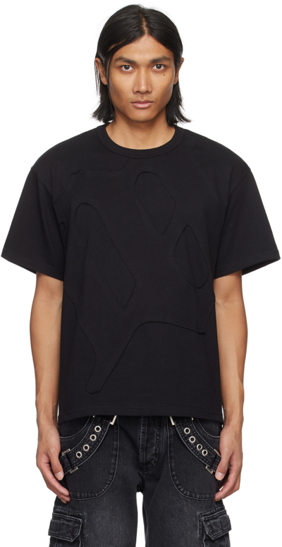 Misbhv Black Mega M T-shirt In Washed Black