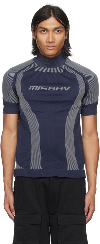 Misbhv Navy Sport T-shirt In Navy/gray