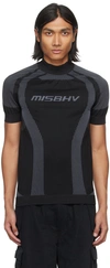 Misbhv Muted Black Stretch Sport T-shirt In Muted Black