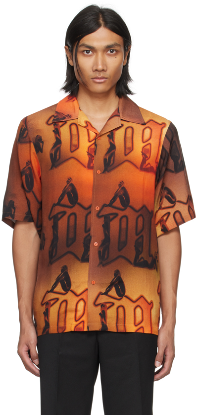 Misbhv Orange Big M Sunset Shirt In Multi