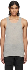 Misbhv Gray 'the M' Tank Top In Heather Grey